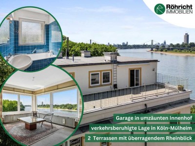 Exklusive Penthouse-Wohnung in denkmalgeschützter Villa mit traumhaftem Rheinblick