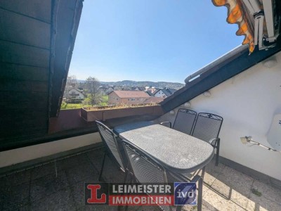 WOHNEN MIT WEITBLICK - SCHÖNE GEPFLEGTE 2 ZI-ETW MIT DACHLOGGIA IN KLEINWALLSTADT