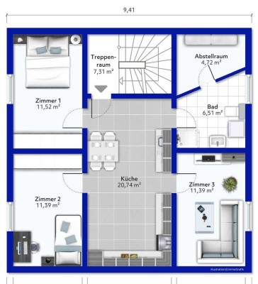 WG-Zimmer in gepflegter 3-Zimmer-Wohnung mit Gartenmitnutzung in Gießen-Wieseck