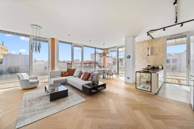 Exquisite DG-Wohnung Nähe Stadtpark mit beeindruckendem Wienblick