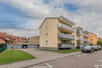 Helle 2,5-Zimmer Erdgeschosswohnung mit Balkon und EBK in Philippsburg