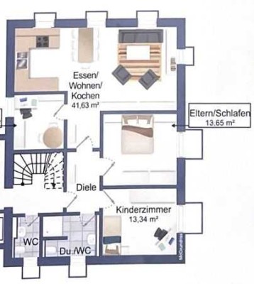 Geschmackvolle 4-Raum-Souterrain-Wohnung mit gehobener Innenausstattung in Ergolding
