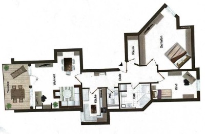 Stilvolle, modernisierte 3-Zimmer-Wohnung mit gehobener Innenausstattung mit Einbauküche in Erlangen