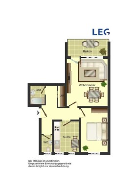Ab September frei! 2-Zimmer-Wohnung in Bergkamen Weddinghofen im Angebot