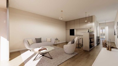 Traumhafte 2-Zimmer-Neubauwohnung Süd-Ausrichtung in seitlicher-Wasserlage