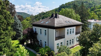 Mitten im Grünen &amp; im Villenviertel: exklusive Gartenwohnung mit ca. 785 m² Außenfläche, beheiztem Wintergarten, Pool, Luftwärmepumpe u.v.m.!