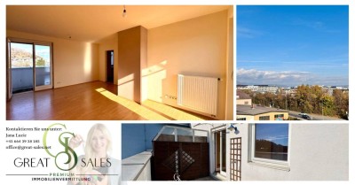 Sonnige Wohnung mit zwei Terrassen, Tiefgarage und praktischen Einbauschränken