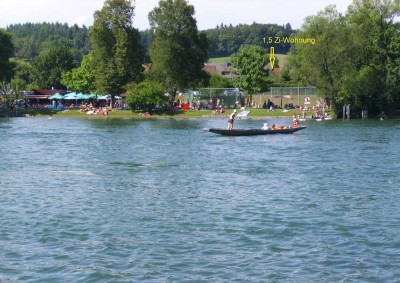 Möblierte 1,5-Zi-DG-Wohng, Büsingen, 50m zum Rhein / Strandbad