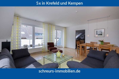KR - Bockum - Schöner Wohnen: Lichtdurchflutete Dachgeschosswohnung mit Westbalkon und TG -Stellplat