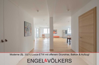Moderne (Bj. 2021) Luxus-ETW mit offenem Grundriss, Balkon & Aufzug!