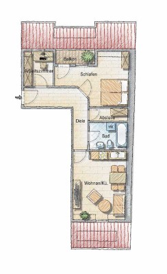 3 Zimmer +EBK + Balkon im Zentrum von Penig