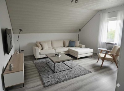 Grosse 4,5-Zimmer Wohnung, inkl. Loggia, 2 Bäder, Werkstattfläche + bis zu 2000 qm Wiese