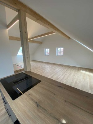 Erstbezug nach Sanierung: Schöne 2-Raum-DG-Wohnung mit Einbauküche