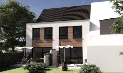 Eckhaus Effizienzklasse A+, KfW 40 mit PV-Anlage , Keller, Fußbodenheizung und Grundstück!