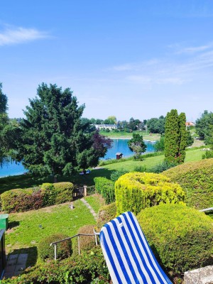 WOW ! sind die Redaktionen zum SPEKTKULÄREN Panorama ! So reagierte noch JEDER ! 117 m2 Nutzfl = 63 m2 Wohnfl + 54 m2 Terrasse ! Wert 174 000,- € bis 322 000,- € Infos auf 5 Bilder ! 3 Parkplätze + über 20 Jahre nur im Sommer von Fr- So genutzt + Hochwass