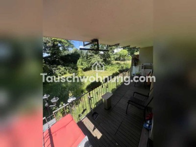 Tauschwohnung: Helle 84 qm Wohnung mit Garten und großem Balkon