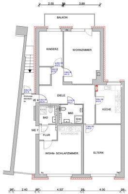 3-Zimmer-Wohnung mit Balkon im 2. OG im Schloßbezirk