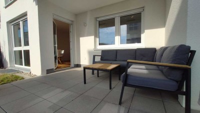 Stilvolle möblierte 2,5-Zimmer-Wohnung mit Terrasse und Garten in Sachsenheim