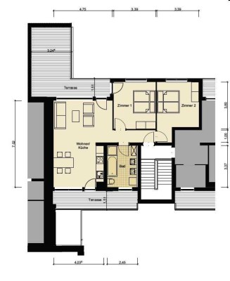Dachgeschoss mit 2 Terrassen – Bezugsfrei in Parknähe. Infos & Besichtigung: ☎️ 0172-3261193