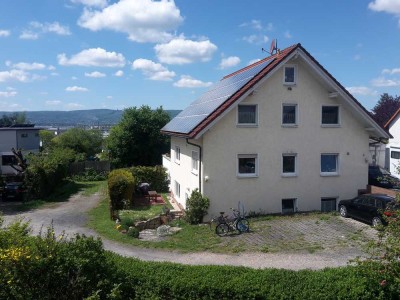 Ruhige, helle OG-Wohnung im Grünen, 3-4 ZBK gr.Balkon & Garten Fußbheizung Sauna, Nähe UNI