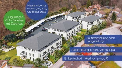 Traumhaft & exklusiv Wohnen! 3-Zimmer EG-Wohnung mit großem Garten - KFW 40 NH (W4)