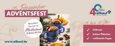 Entdecke unsere Adventsfeier am 15.12 in unserem Musterhaus mit Top Angeboten und sichert Euch noch