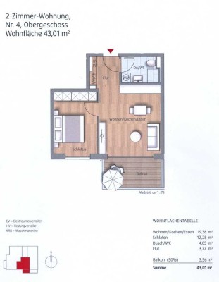 1. OG - Traumhafte 2-Zimmer-Wohnung - Balkon - Aufzug