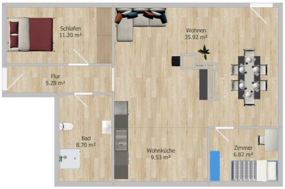 Erstbezug nach Kernsanierung: Loftähnliche 2,5-Zimmer-Wohnung in Marktredwitz