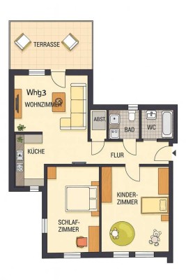 HERBST-ANGEBOT: MIETFREIE ZEIT IN BRUNSBÜTTEL 3-Zimmer Terrassenwohnung - OTTO STÖBEN GmbH