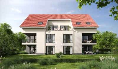 Moderne 3-Zi.-Wohnung mit viel Licht und großer Gartenterrasse mit Blick auf den Pfälzerwald