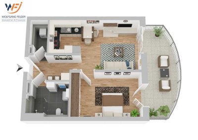 2 Zi.-Neubauwohnung OG 2.5 in Möss.-Öschingen
