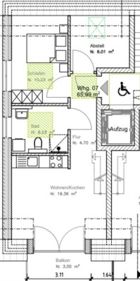 Erstbezug mit Balkon und Einbauküche: Geschmackvolle 2,5-Raum-Wohnung mit geh. Innenausstattung