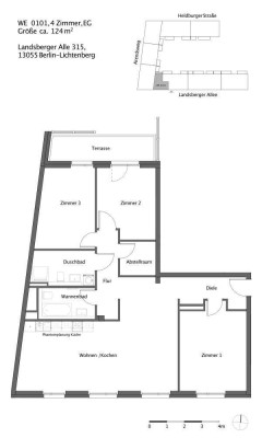 EG 4-Zimmer-Wohnung mit Terrasse in Lichtenberg