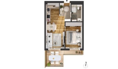 Hochwertige 2-Zimmer Neubau-Wohnung mit Balkon (W07)