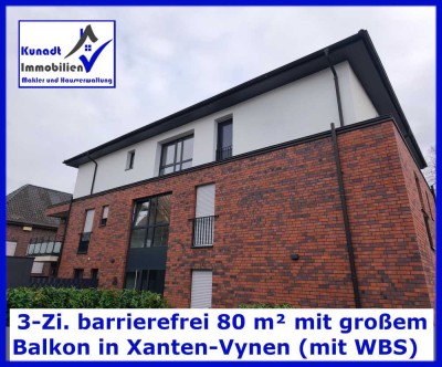 Lichtdurchflutete Mietwohnung mit WBS (min. 3 Pers.) im barrierefreien Neubau