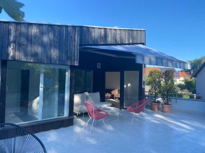 Mobilierte Penthousewohnung mit 60m2 Dachterasse in Stararchitektgebäude Steglitz -Zehlendorf