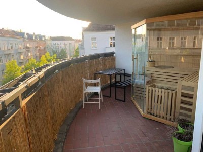 Fhain: Boxhagener Str: 3-Zi-Neubau-Whg, 5. OG, BALKON + Terrasse, 90 m² (LEER ab APRIL) zu VERKAUFEN