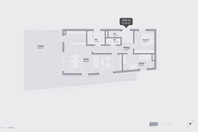 3 Zimmer Neubauwohnung (81,06 m²) mit großzügiger Dachterrasse in Geidorf/Graz