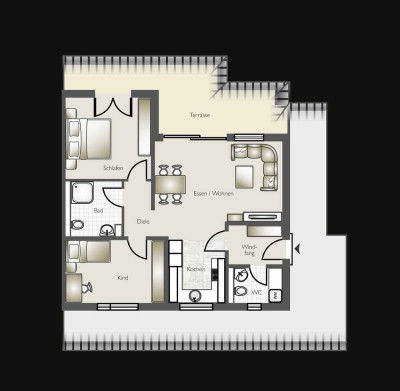 Penthouse Wohnung Neubau