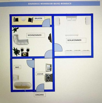 STUD. Wo.+PKW Platz+NEU:Küche Gesch.spü.Balkon+Rad Keller in Mainz Mombach