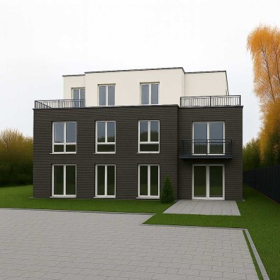 5-Zimmer Souterrain-Neubauwohnung Erstbezug mit EBK, Stellplatz, Wärmepumpe, Energieeffizienz A+