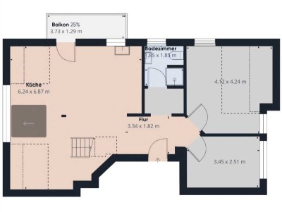 Stilvolle 4-Zimmer-Maisonette-Wohnung mit Balkon in Wöllstein