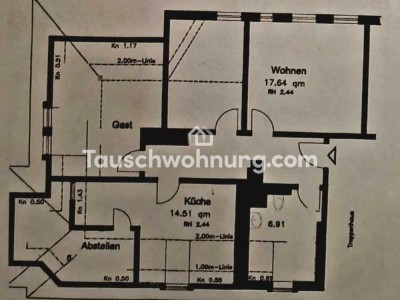 Tauschwohnung: Tauschangebot 3Zi Wohnung gegen 4Zi Wohnung