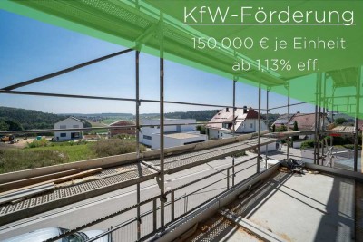 Whg 13 - Zweizimmerwohnung mit Südbalkon und Westterrasse