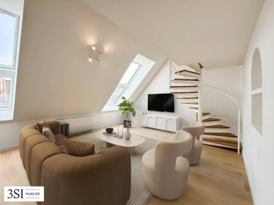 Helle 2-Zimmer-Maisonettewohnung im Dachgeschoß in Top Lage