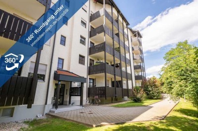 Interessant aufgeteilte 2-Zimmer-Wohnung in Passau-Grubweg/Falkenhof mit Wannenbad und Balkon