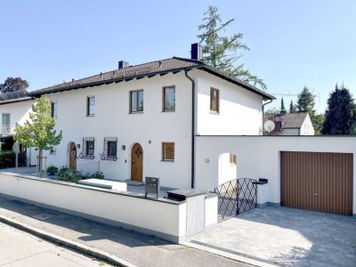 Exklusiv in Gräfelfing: Stilvolle Doppelhaushälfte mit großem Garten & Privatoase