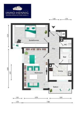 ::: Lichtdurchflutete und renovierte 2 Zi-Whg. I Aufzug I Balkon I Stpl. im Freien