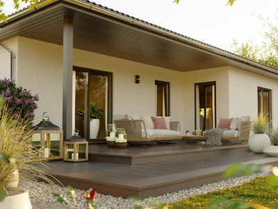 ..Modern, massiv, ebenerdig - Zuhause in Stücken bei Michendorf! / Preis inklusive Grundstück)