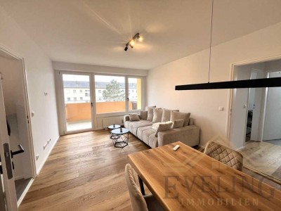 Möblierte 3-Zimmer-Wohnung mit Balkon in ruhiger Lage Ottobrunn, Erstbezug nach Sanierung